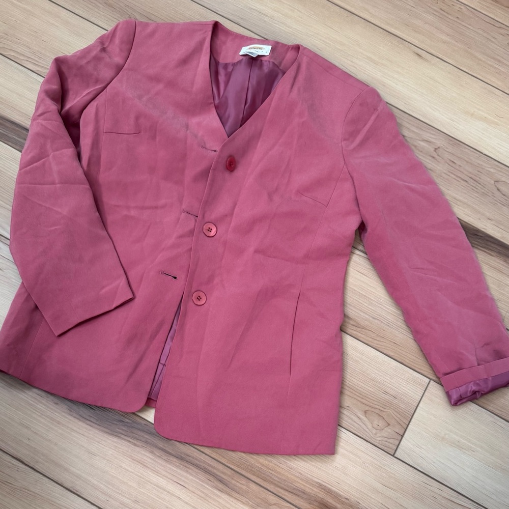 Talbots 100 % Silk Pink Blazer Classic Tailored Design size 2